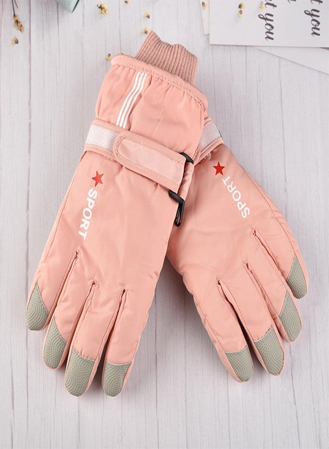 Mawjom Winter-Skiing-Snowboarding-Gloves Warm Outdoor Sports Mittens for Girls Boys 5-10 Years - Image 2